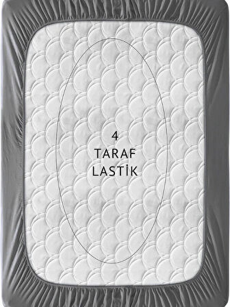 160X200 Lastikli Fitted Çarşaf %100 Pamuk Penye