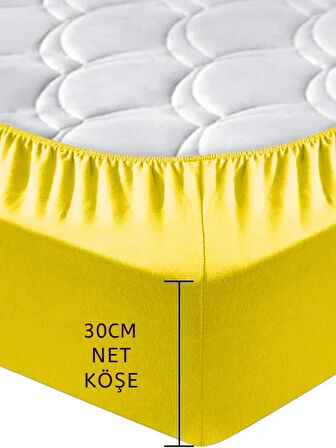 120X200 Lastikli Fitted Çarşaf %100 Pamuk Penye