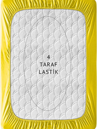 120X200 Lastikli Fitted Çarşaf %100 Pamuk Penye