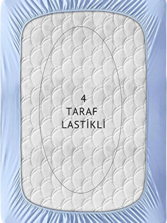 120X200 Lastikli Fitted Çarşaf %100 Pamuk Penye