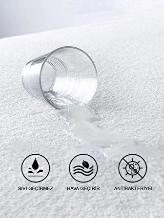 100X200 %100 PAMUKLU HAVLU YÜZEY SIVI GEÇİRMEZ YATAK ALEZİ