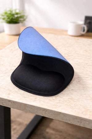 BLACK FLEX MEMORY FOAM ERGONOMİK BİLEK DESTEKLİ SİYAH MAUSE PAD