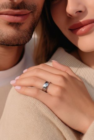 Monalisa Home Çelik 21  Numara Unısex Alyans Yüzük