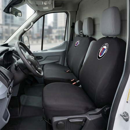 Ford Transit Siyah Penye Oto Koltuk Kılıfı - ALPINA Baskılı