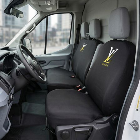 Ford Transit Siyah Penye Oto Koltuk Kılıfı - LV Baskılı