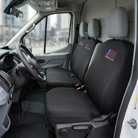 Ford Transit Siyah Penye Oto Koltuk Kılıfı - M PERFORMANCE Baskılı