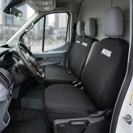 Ford Transit Siyah Penye Oto Koltuk Kılıfı - MOTUL Baskılı