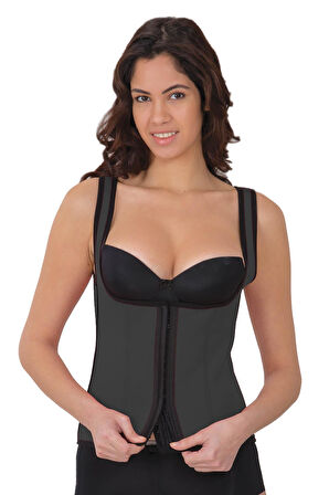 GRİ MI 9173 Agraflı Göğsü Açık Atlet Korse