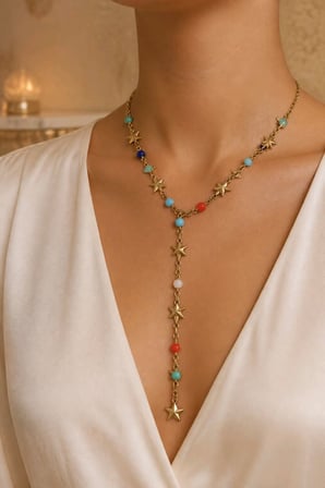 Lüks Zirkon Taşlı Figürlü Gösterişli  Y Kolye