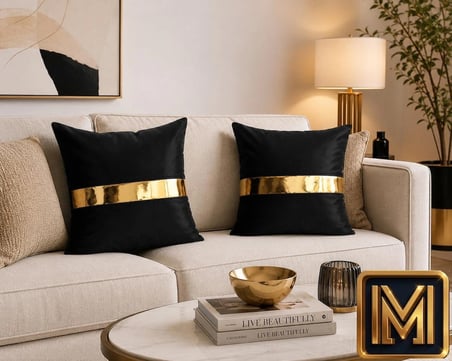 MEDET HOME kırlent KILIFI 2 dekoratif 4lü set takımı modern lüks salon koltuk kanepe yastık gümüş siyah gizli fermuarlı trend özel