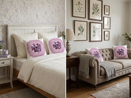 MEDET HOME kırlent 9 4'lü Dekoratif Kırlent Kılıfı Seti 45X45 cm Kırmızı Çiçek Desenli Modern Salon ve Koltuk Yastık Kılıfı Gizli Fermuarlı