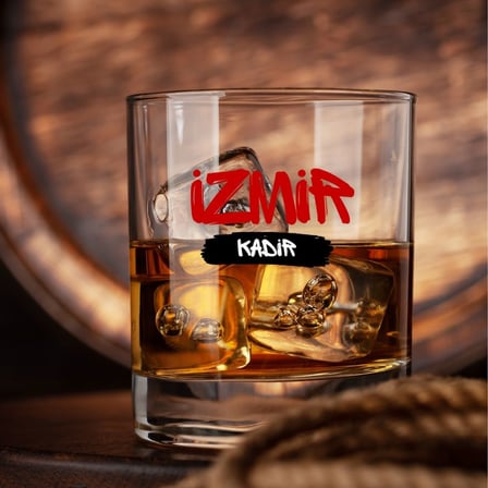 Kişiye Özel İl/Memleket Temalı Viski Bardağı - İsme Özel Şehir Tasarımlı Kadeh