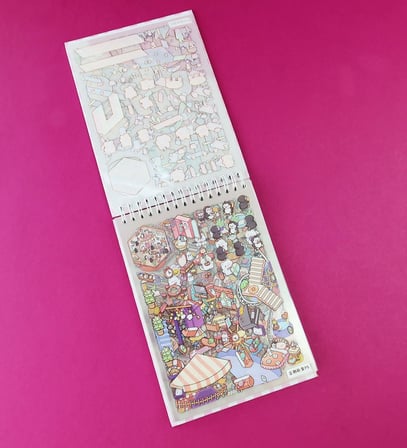DIY Kendin Yap 5D Sahne Tasarımlı Sticker Defteri Seti (20 Sahne + 20 Şeffaf Çıkartma Sayfası)