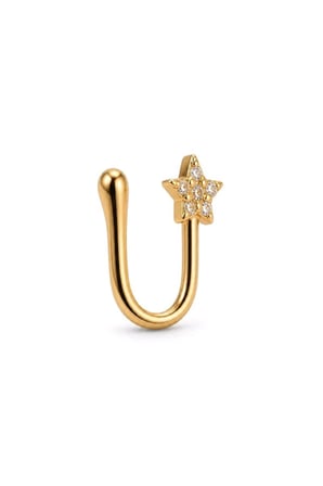 Sarı Renk Sıkıştırmalı Burun Kulak Piercıng