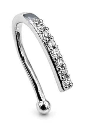 Gümüş Renk Sıkıştırmalı Burun Kulak Piercıng