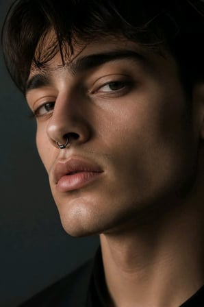İki Adet   Figürlü  Siyah Renk Unısex Pirsıng