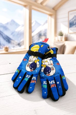 Monalisa Home Mavi Renk Çocuk Kar Eldiveni