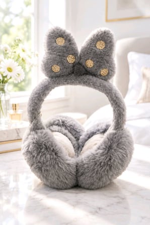 Monalisa Home Lüks Renkli Figürlü Peluş Kulaklık