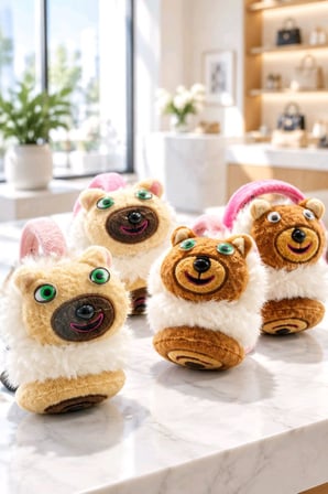 Monalisa Home Lüks Renkli Figürlü Peluş Kulaklık