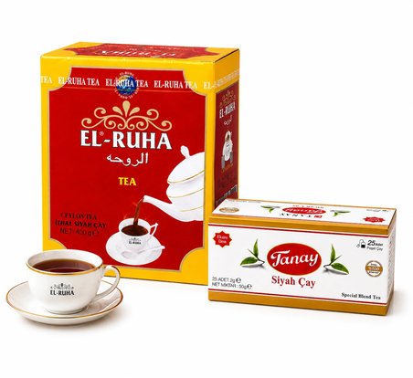 EL-RUHA Ceylon Siyah Çay 400 g + Tanay Siyah Çay 25'li Poşet Çay Avantaj Paketi