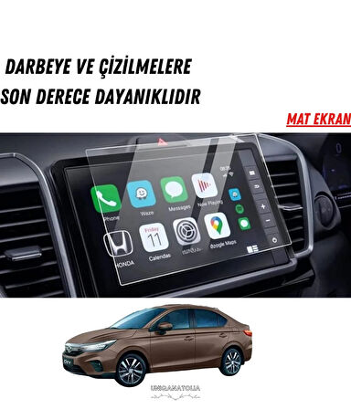 Honda City 2025 Navigasyon ve Multimedya Uyumlu Mat Ekran Koruyucu