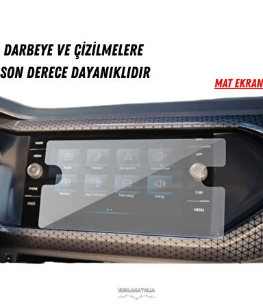Volkswagen T-Cross Navigasyon ve Multimedya Uyumlu Mat Ekran Koruyucu