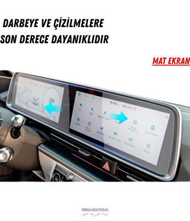 Hyundai Ioniq 6 2025 Navigasyon ve Multimedya Uyumlu Mat Ekran Koruyucu