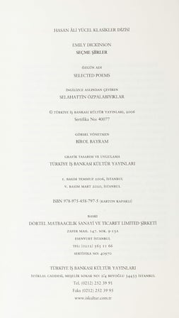 Şiirler (İngilizce - Türkçe)