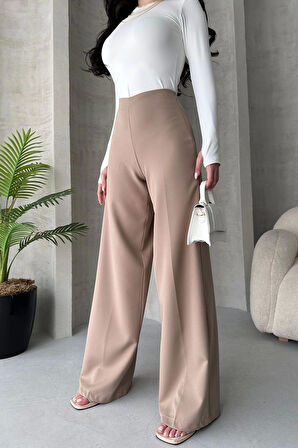 Kadın Taş Yüksek Bel Geniş Kesim Pantolon