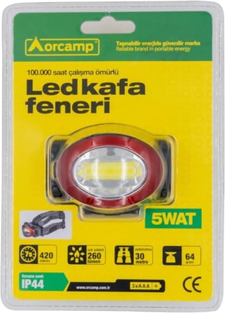 Led Kafa Feneri, Dayanıklı Kamp Ekipmanları, Kamp Aksesuarları, Açık Hava Sporları, Doğa Sporları, Yürüyüş, Sırt Çantasıyla Seyahat