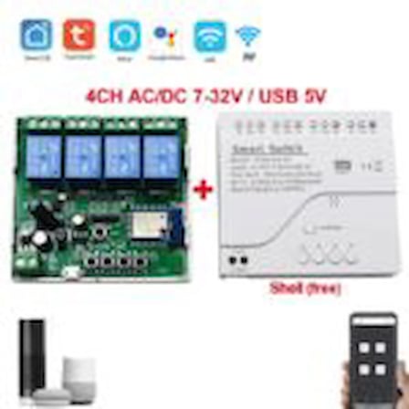 TUYA WiFi 4 CH 7-32V Kuru Kontak Akıllı Röle