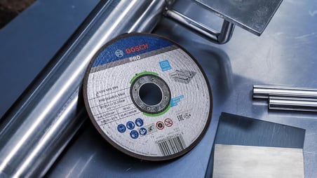 1 x PRO Stainless Steel Longlife kesme diski, küçük açılı taşlama makineleri için ve 22,23 mm delik (paslanmaz çelik için, çap 125 mm, profesyonel aksesuar, küçük açılı taşlama makinesi)