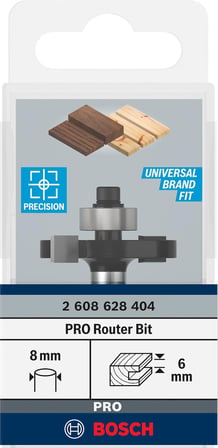 2 608 628 aksesuarı 404 Scheibennutfraeser 8 mm, D1 32 mm, U 6 mm, G 51 mm