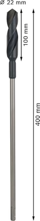 Professional SDS-Plus kalıp ve montaj matkabı (Ø 22 mm)