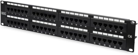 Dk-91624U Cat 6 Sınıf E Bağlantı Panosu, Korumasız 24 Portlu Rj45, 8P8C, Lsa, 1U, Raf Tipi, Renk Siyah Ral 9005