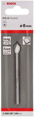 Professional Accessories Matkap ve Kırıcı Delici Uçları, Taş ve Beton, Gri, 8 mm, 1 Adet