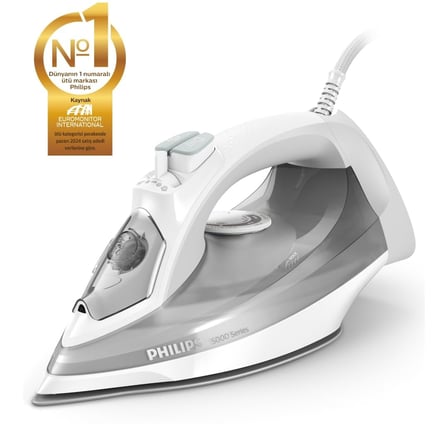 5000 Serisi Buharlı Ütü – 2400W, 40g/dk Sürekli Buhar, 160g Şok, SteamGlide Plus Taban, Dahili Kireç Temizleme, Damlatmaz Sistem, Dikey Kullanım Özelliği (DST5010/10)