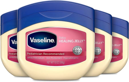 Petroleum Jelly Bebek Cilt Bakımı Koruyucu ve Saf 4 Sayım Kuru Cildi Tedavi Eder ve Bezin Döküntüsünden Şişmiş Cildi Önler Hipoalerjenik ve Ciltte Nazik 13 Oz