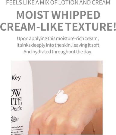 Key Snow White Milky Pack 200gr - Vücut İçin Cilt Beyazlatıcı Wash Off Maske