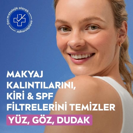 3'ü1 Arada Nazik Makyaj Temizleme Mendilleri (25 adet),Kuru Ciltler,Yüz ve Göz için,Suya Dayanıklı Maskara ve Makyaj Temizleme