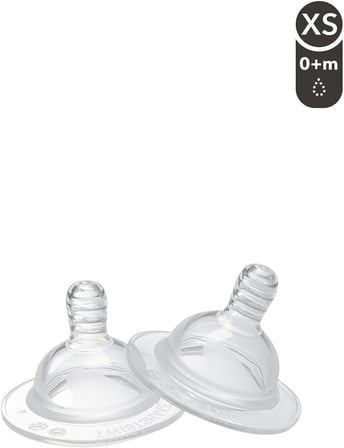 78020 Anti-Colic Biberon Emziği M 2+M, , Şeffaf