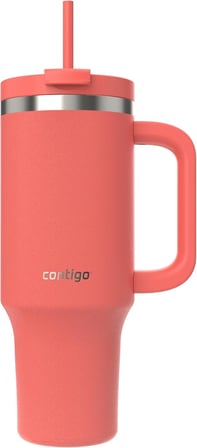 Üniseks Yetişkin Streeterville Tumbler Pipetli Yalıtımlı Su Şişesi, 1.2L, Mercan