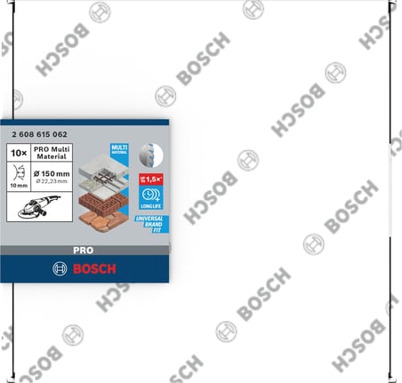 Professional 10 adet elmas kesme diski, standart, evrensel (beton ve duvar için, 150 x 22,23 mm, açılı taşlama makinesi aksesuarı)