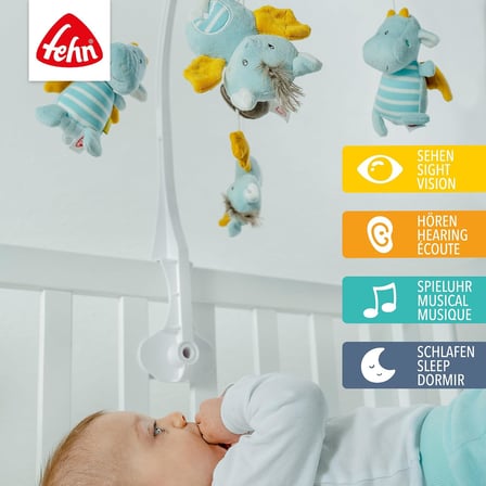 Müzik Mobil Küçük Kale - Sevimli Hayvanlarla Bebek Uyku Yardımı - Bebek Mobil Müzik Kutusu Melodi - 0-5 Ay arası Bebekler için Bebek Yatağı Oyuncak