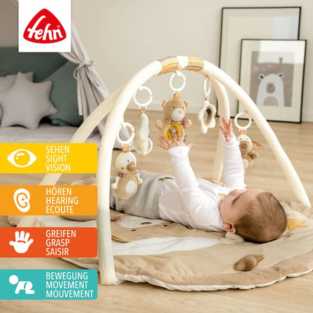 3 boyutlu aktivite battaniyesi ve oyun matı, 5 çıkarılabilir oyuncaklı, 0+ yaş, Gökkuşağı