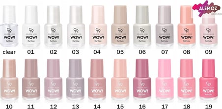 Rose Wow Nail Color No: 43 - Parlak Bitişli Mini Oje 6 ml