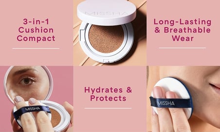 Kapatıcı Yarı Mat SPF50+ PA+++ Fondöten 15g Magic Cushion Cover Lasting No.21