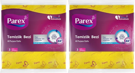 30% Mikrofiber Temizlik Bezi 3'lü