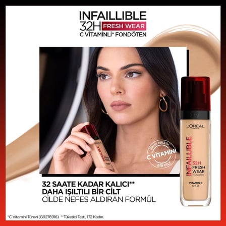 Paris Infaillible 32H Fresh Wear C Vitaminli Fondöten - 200 Golden Sand 30 ml
