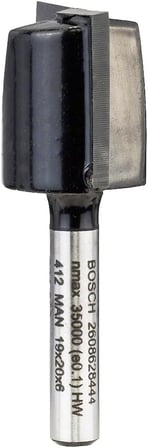 1 x PRO yiv frezesi, düz, çift kenarlı (yumuşak ahşap, sert ahşap, çap 19 mm, profesyonel aksesuar el frezesi, kenar frezesi)